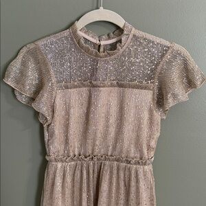 Girl’s Shimmering Gold Dress - Size 10